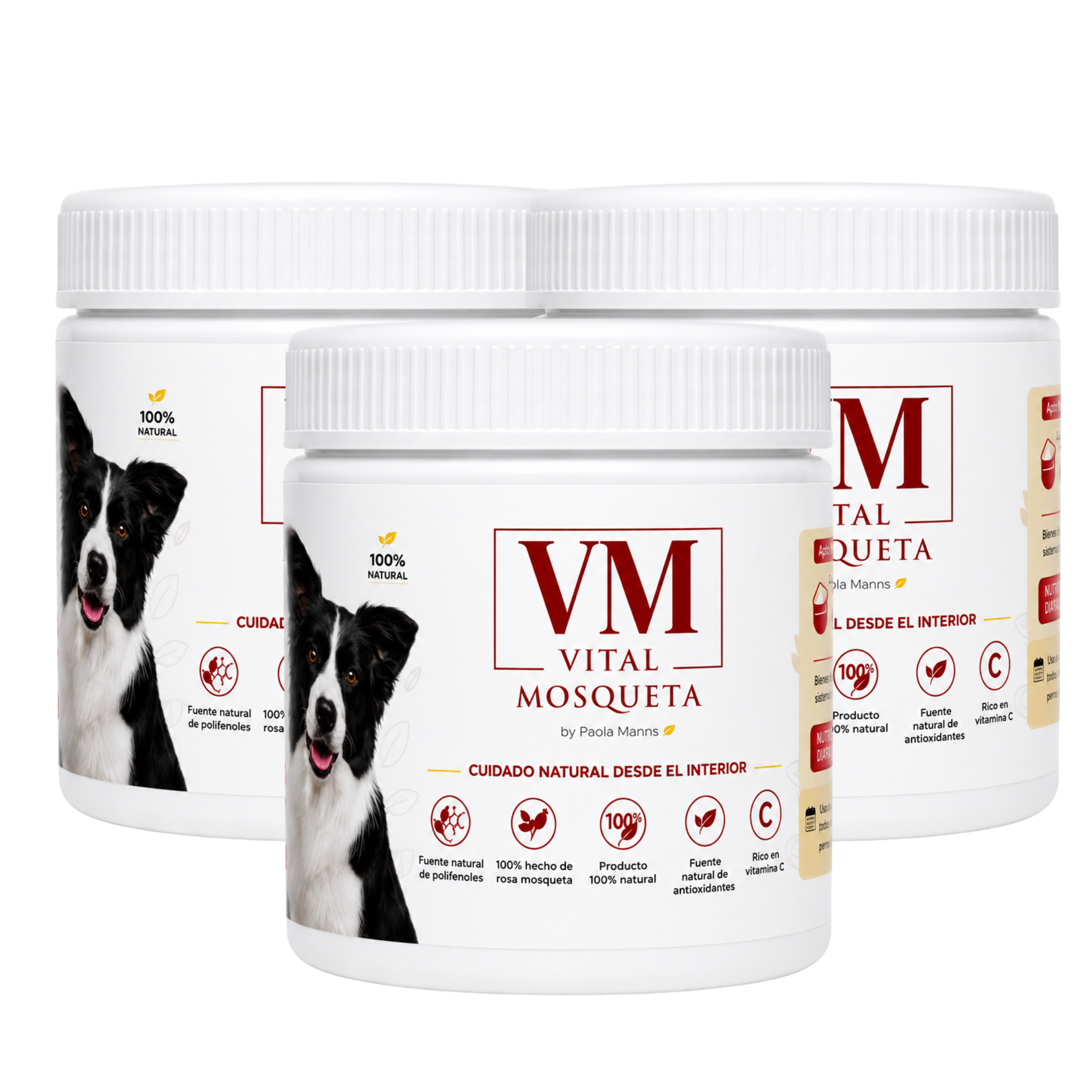 Pack x3 rosa mosqueta para perros