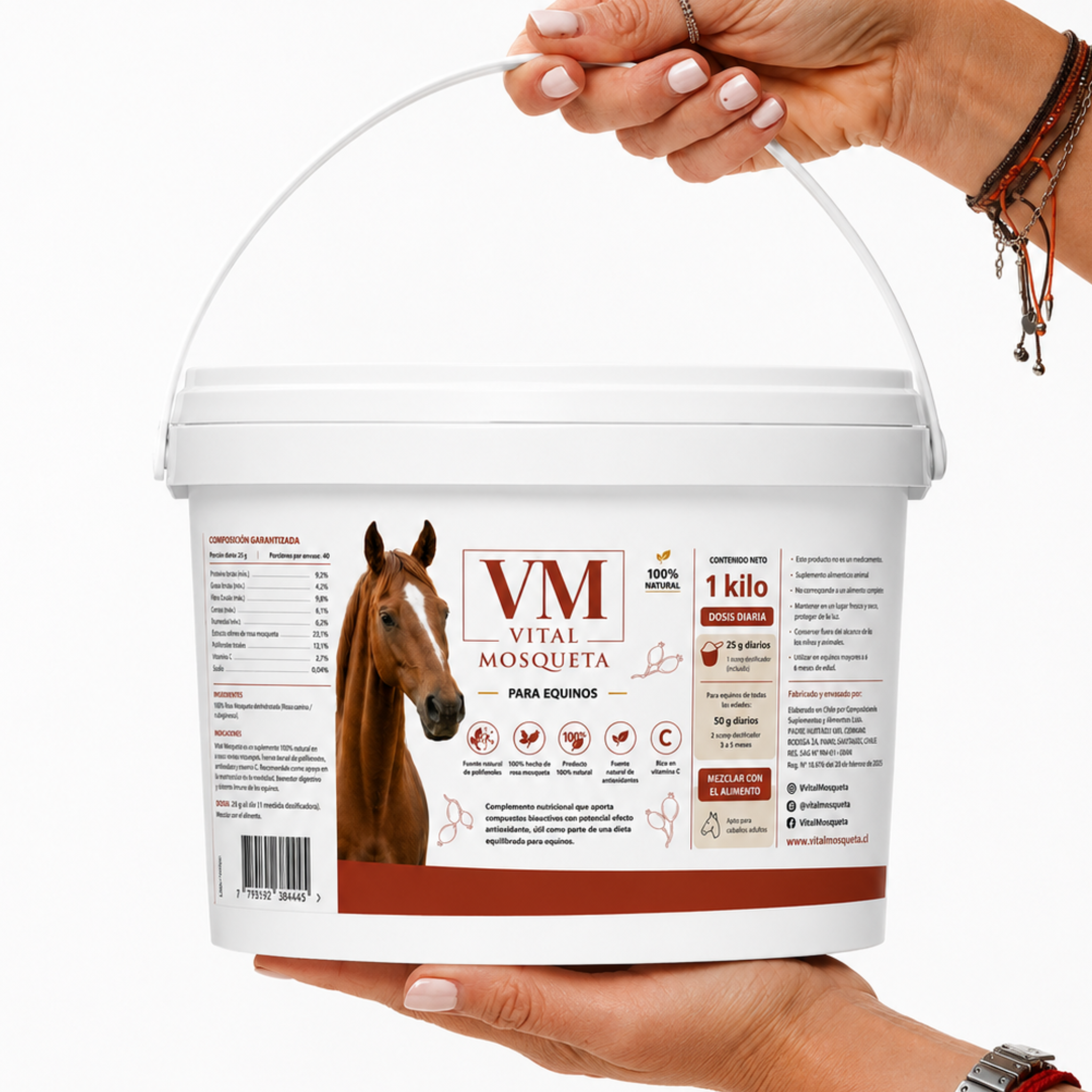 Suplemento de rosa mosqueta para caballos