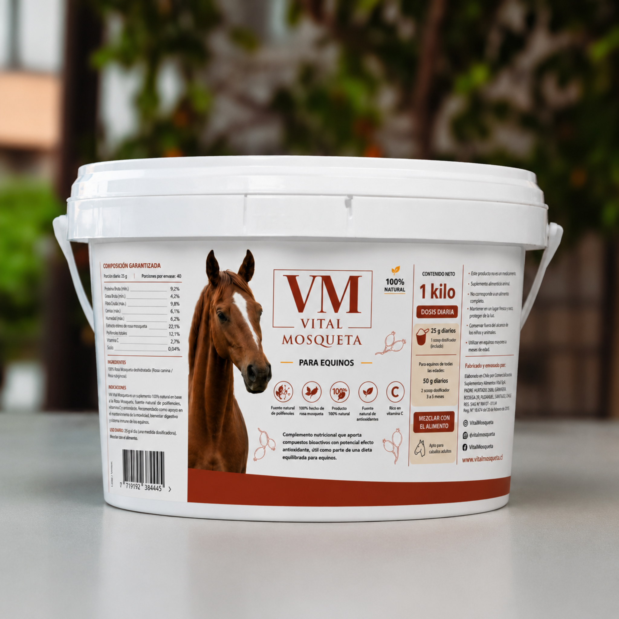 Suplemento de rosa mosqueta para caballos