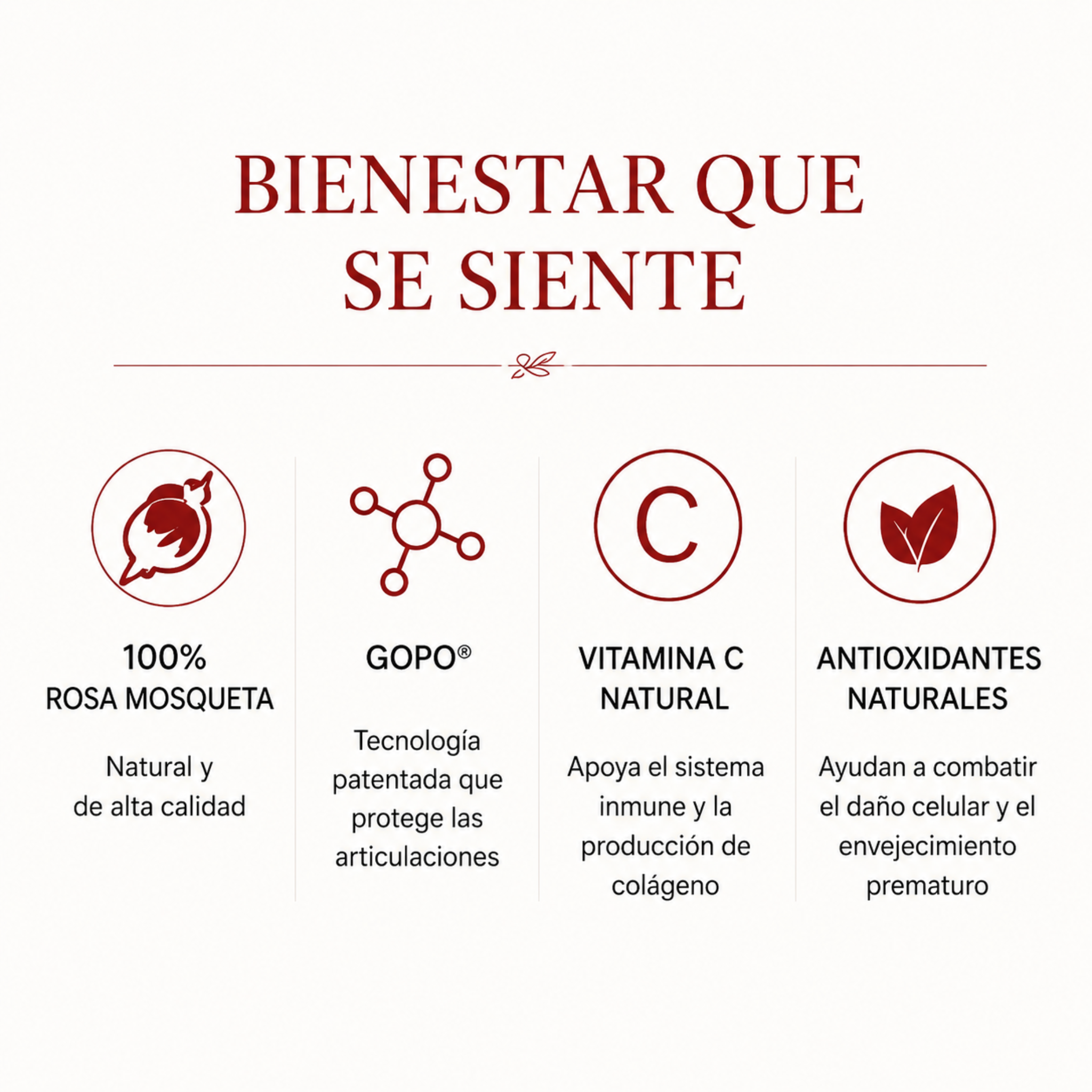 Cápsulas de rosa mosqueta para humanos