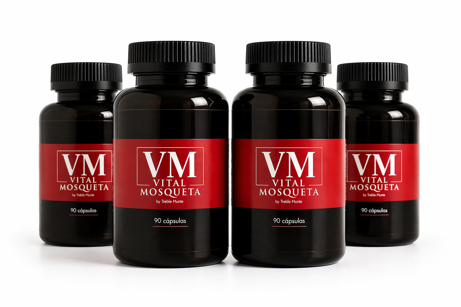 Pack x4 cápsulas de rosa mosqueta para humanos