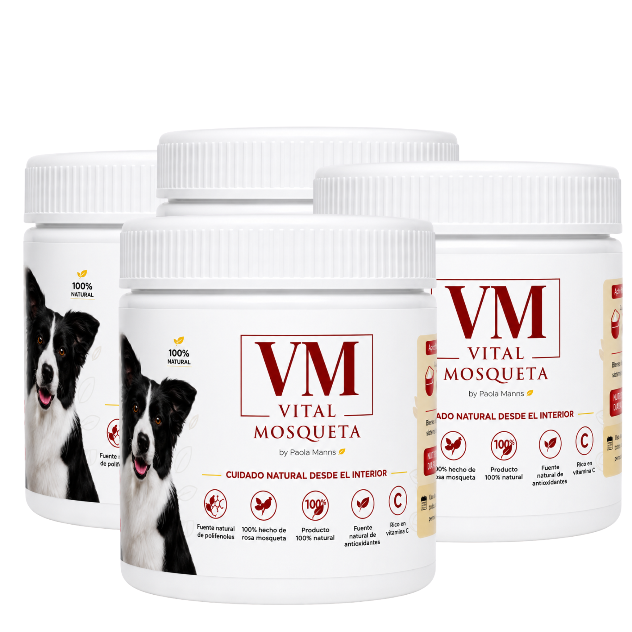 Pack x4 rosa mosqueta para perros