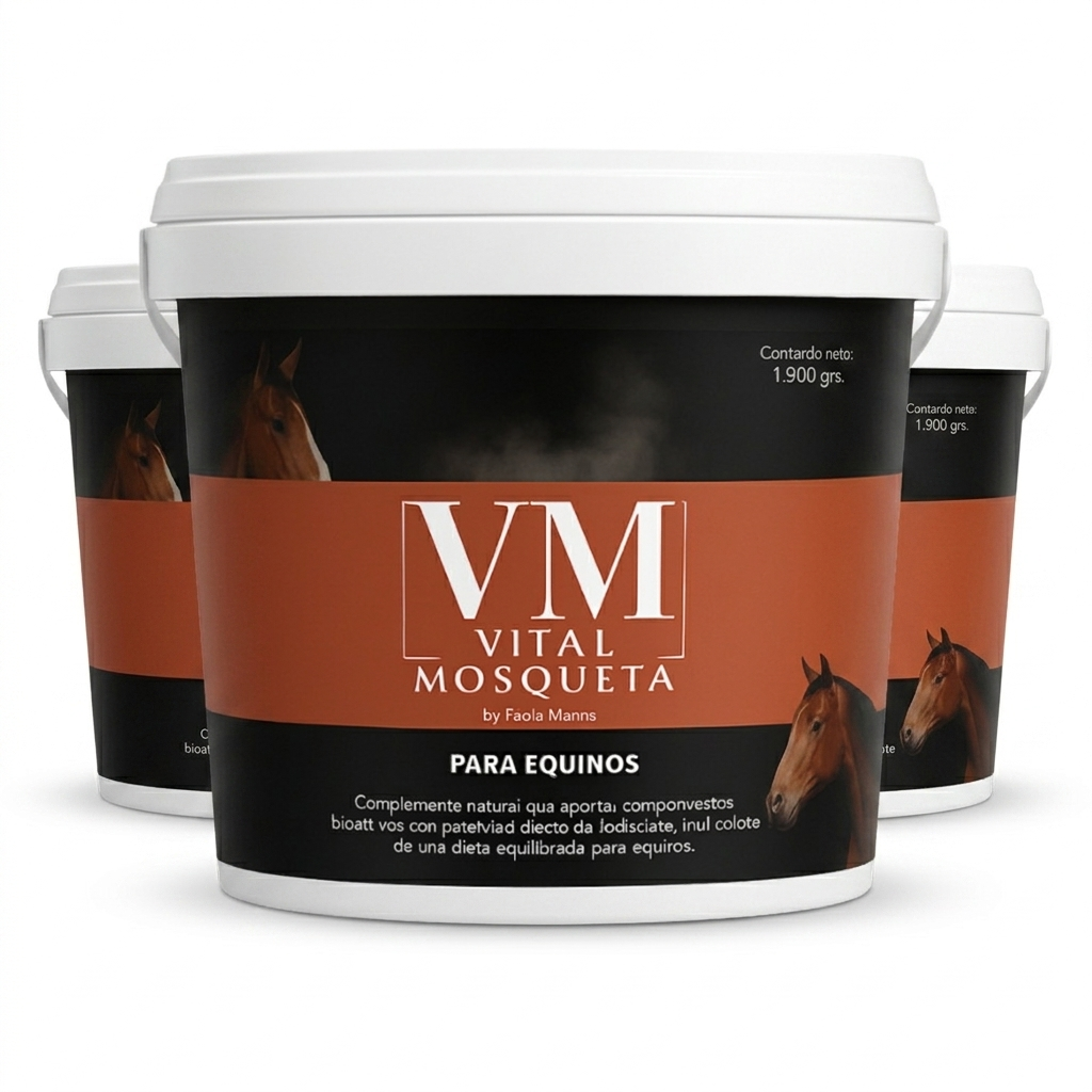 Pack x3 suplemento de rosa mosqueta para caballos