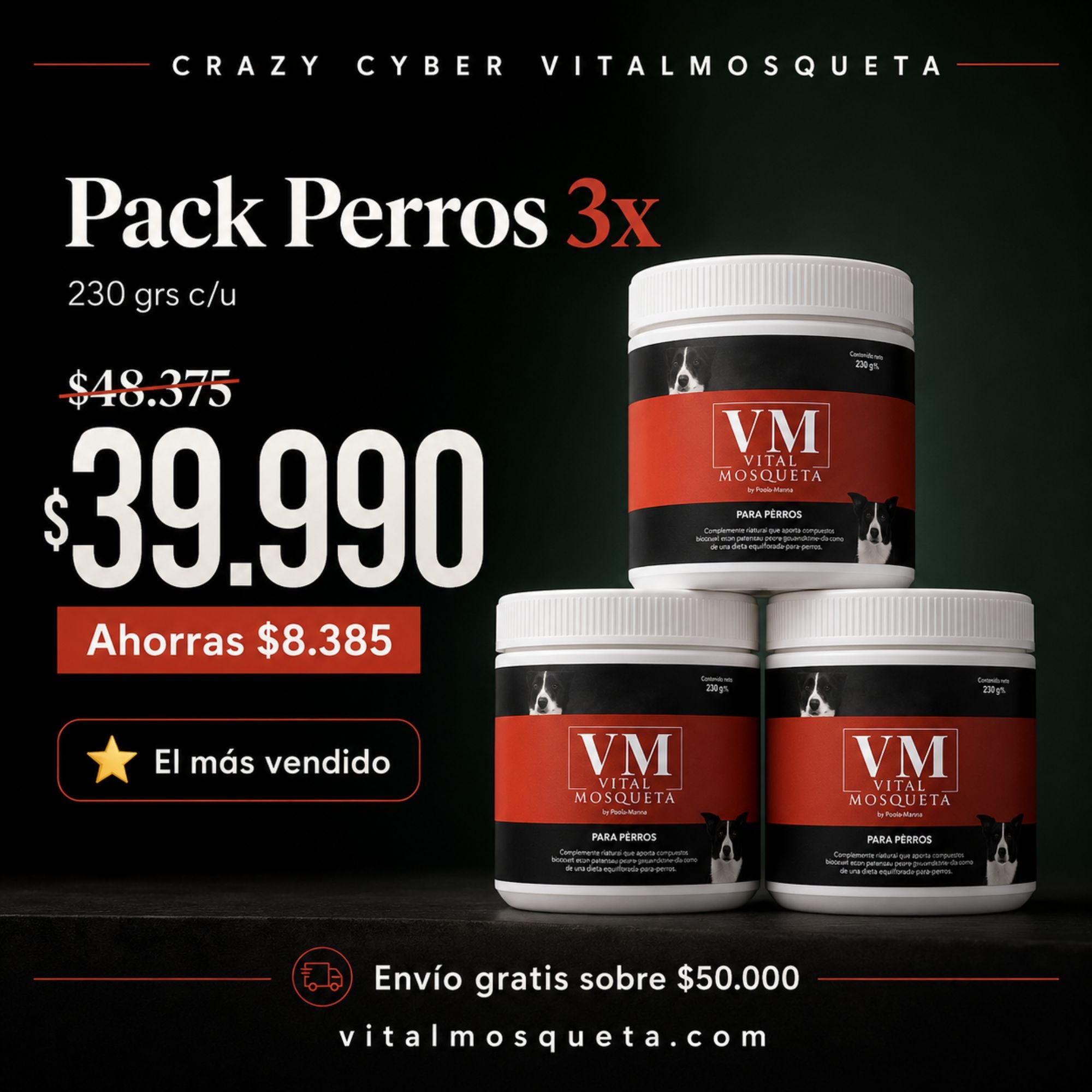 PACK CYBER PERROS 3X