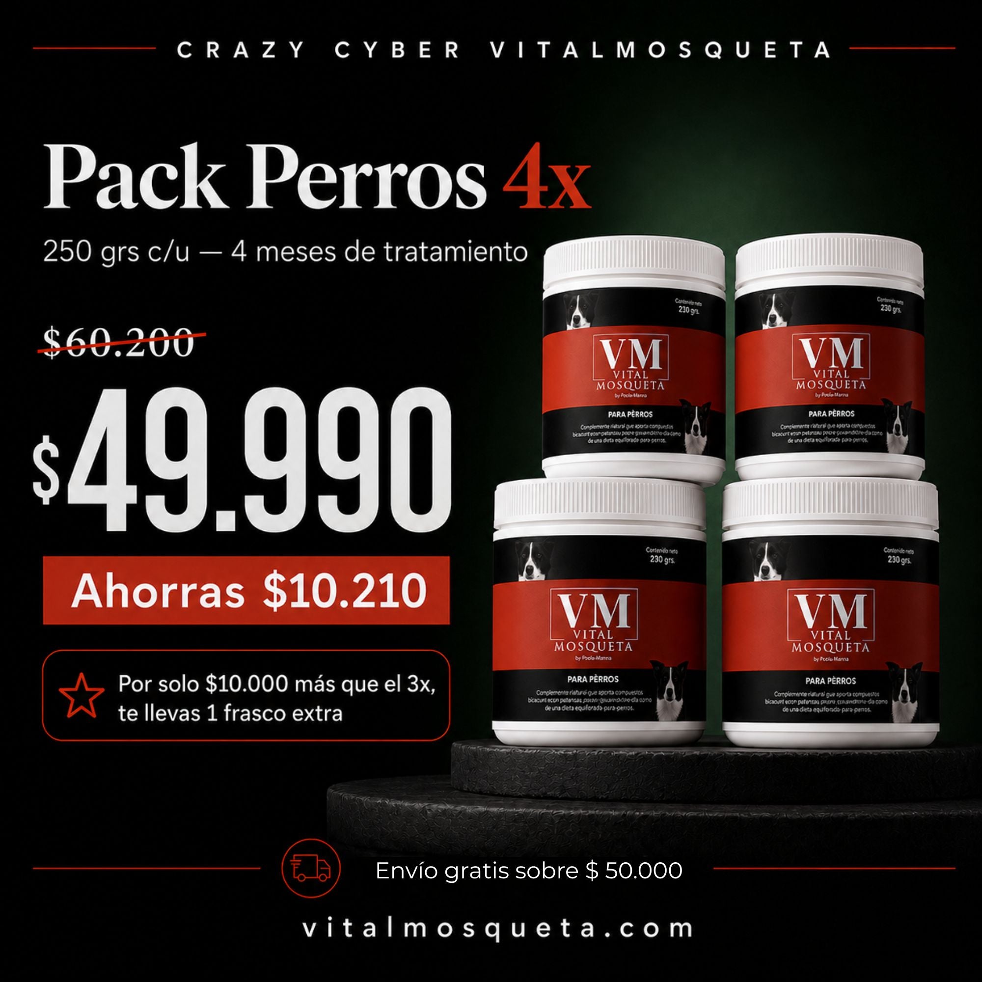 PACK CYBER PERROS 4X